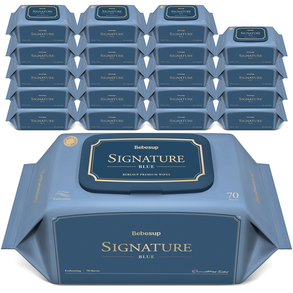베베숲 시그니처 블루 유아물티슈 캡형 75gsm 46,800원