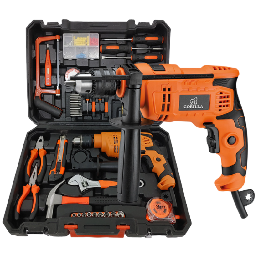 고릴라 유선 전동 임팩트 해머드릴 세트 GO13K + 악세사리 110종, 1세트 49,000원