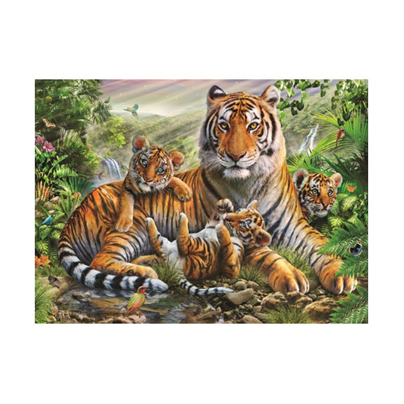 1000피스 직소퍼즐 화목한 정글의 호랑이가족 (액자옵션선택) HP1008, 1개, 퍼즐단품(액자없음), 1000피스 23,000원