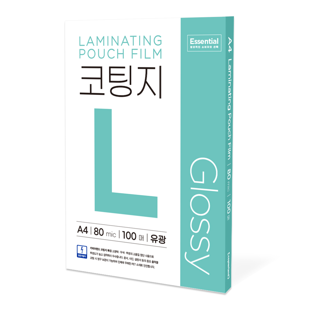 카피어랜드 에센셜 정전기 방지 코팅지 유광 80mic, A4, 100개 8,600원