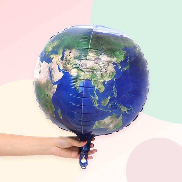 [예쁨주의지호] S_우주풍선 모음 /대형 입체 우주풍선 /UFO풍선/로켓풍선/지구풍선/우주풍선, S_3D 입체 지구본풍선 (22인치) 2,300원