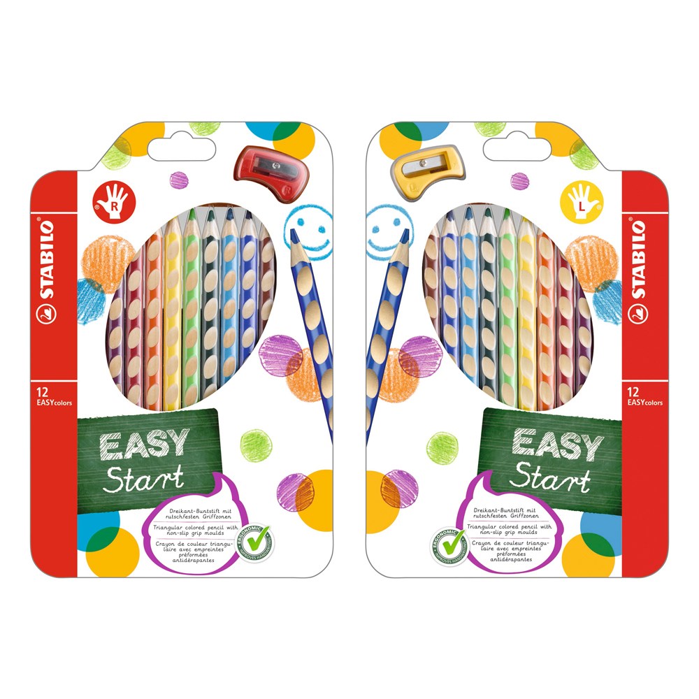 스타빌로 이지스타트 이지컬러 색연필 12색세트/왼손용 오른손용, 왼손 28,000원