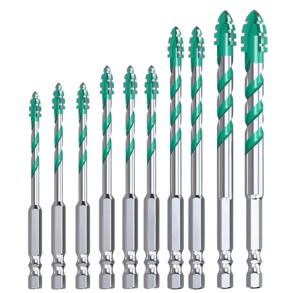 tinduo 4날 콘크리트 드릴 비트 다기능 톱니형 드릴 비트 세트 대리석 금속 목재 비트 10개입 세트 19,800원