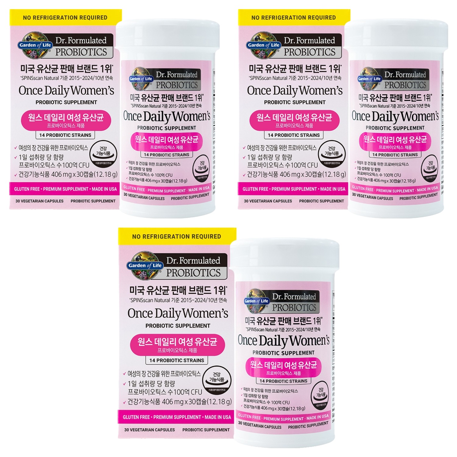 가든오브라이프 원스 데일리 여성 유산균, 30정, 3개 118,500원