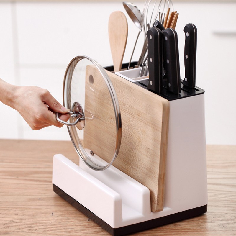 마벨인홈 주방 조리도구 도마 칼꽂이 식기 정리 멀티 수납함, 1개, 화이트 11,900원
