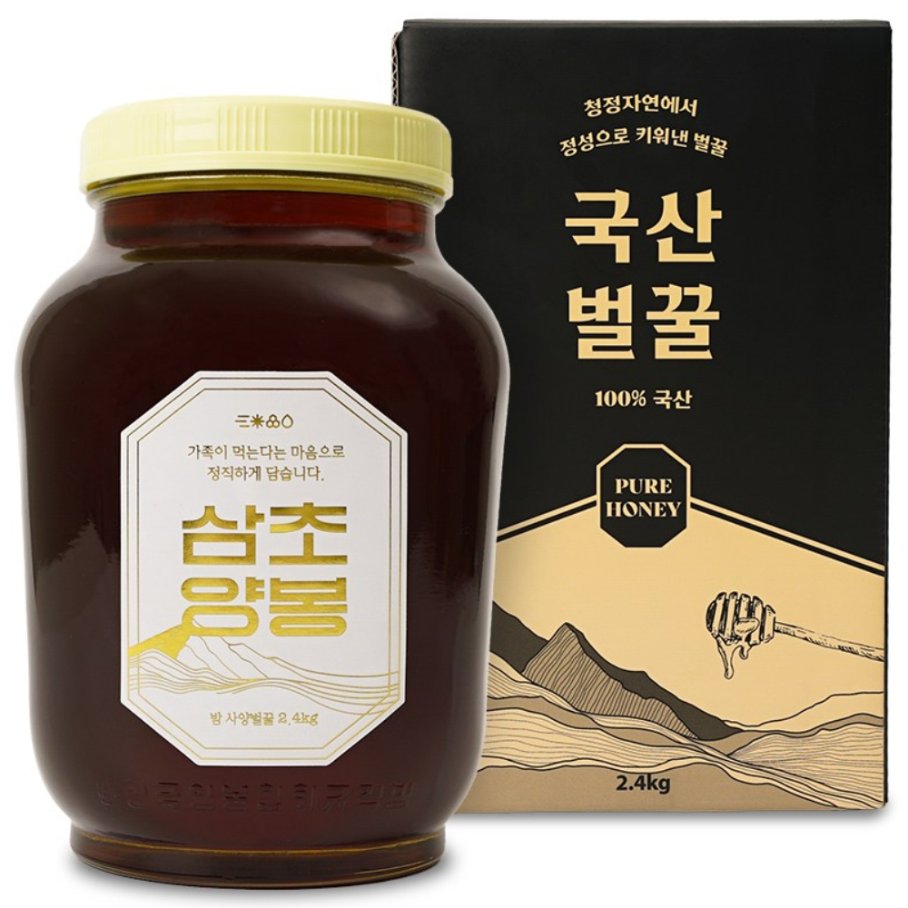 삼초양봉 국내산 토종벌꿀 선물세트 사양 밤꿀, 1개, 2.4kg 36,900원