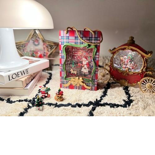 레드체크 선물백 쇼핑 오르골 스노우볼 조명 무드등 산타 크리스마스 조카선물 110,000원