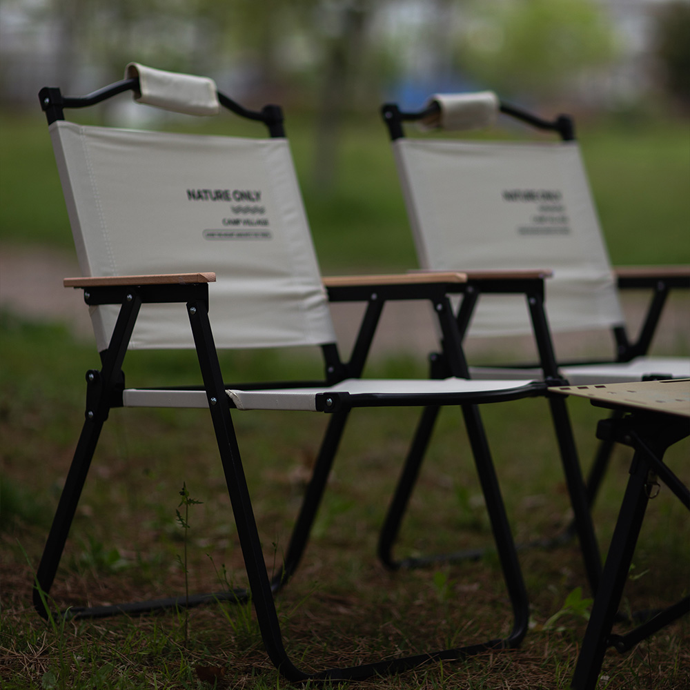 캠프빌리지 캠핑 로우체어 팜스프링, 밀크베이지, 2개 33,900원