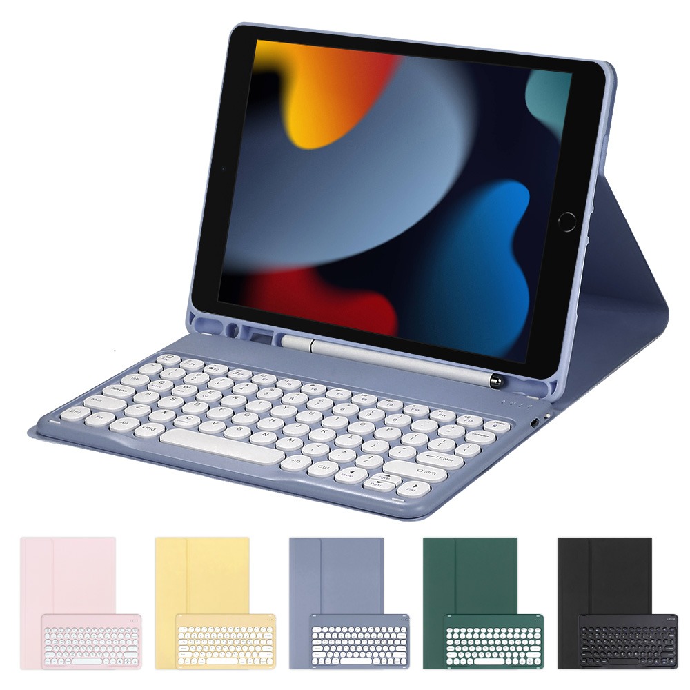 아이패드8세대 10.2인치 블루투스 키보드 케이스 거치식 터치펜 애플펜슬 수납, 블랙, 색상:핑크 39,700원
