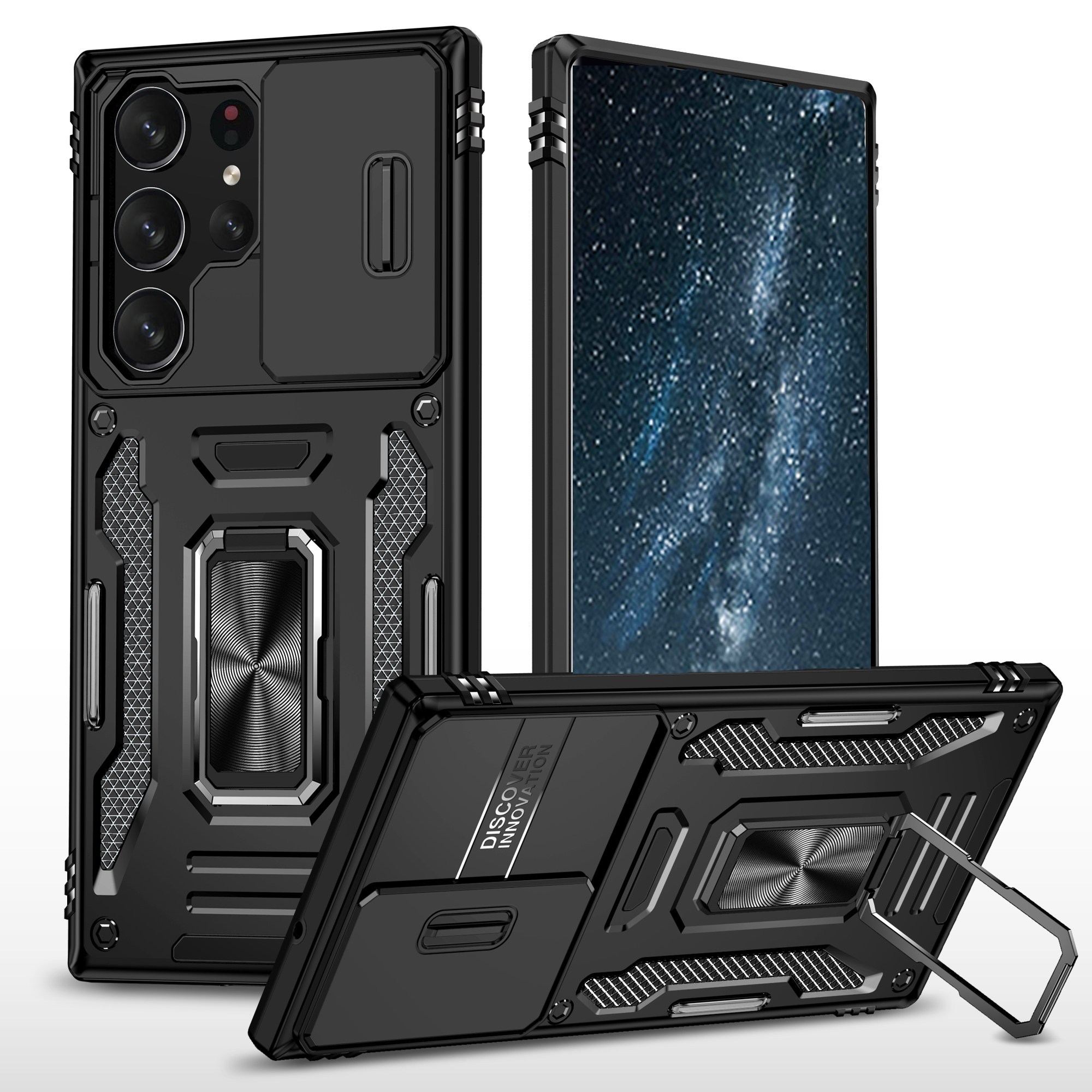 적용 갤럭시 S26 울트라 케이스 S25 울트라 케이스 링 거치대 카메라 슬라이드 보호 범퍼 휴대폰 케이스HJSJK159 AYOUOK 14,360원