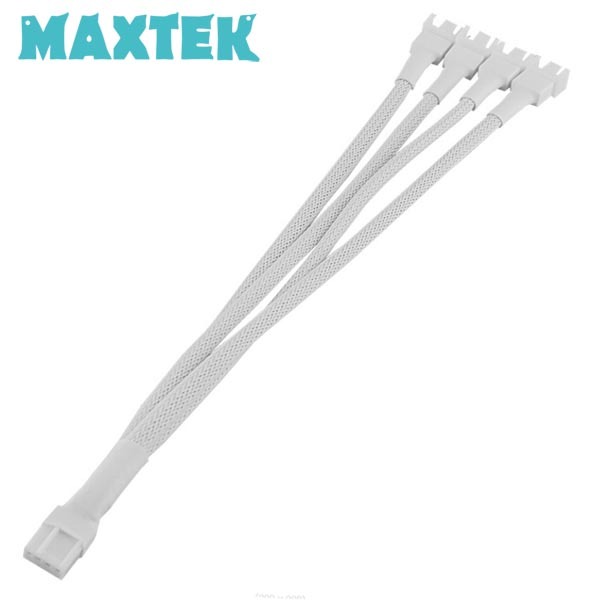무배 맥스텍 MT684 PWM 4핀 팬전원 4분배 연장 케이블 팬허브 메쉬타입 27cm 쿨러 팬커넥터 연장 화이트 5,900원