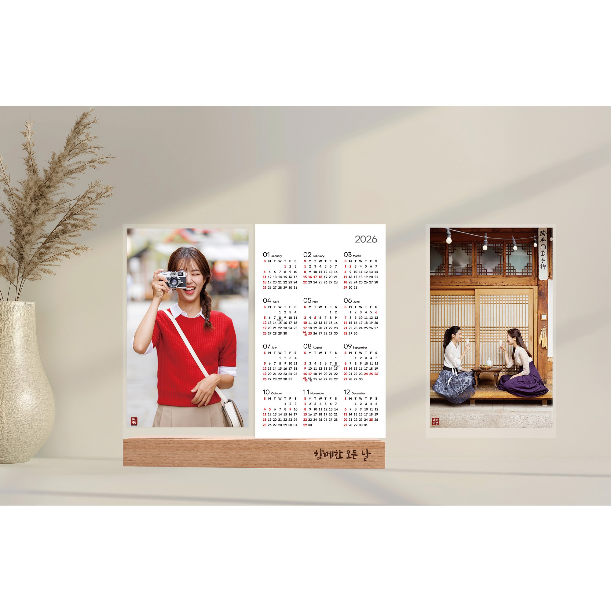 [추억서랍] 감성캘린더 아크릴 오브제형 사진맞춤 제작, 구성선택 38,000원