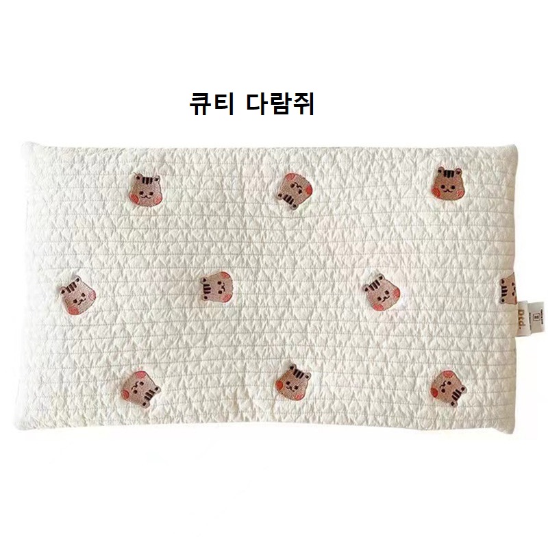 돗투돗 유아용 소프트 ,에어 베개 한국 순면 누빔 신생아 땀 흡수 베개 아기 토우 방지 통기성 자수 양면, 19,970원