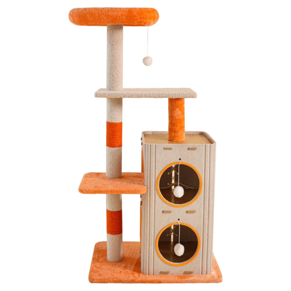 칠시 고양이 미들타워 숨숨집 캣타워, 혼합색상, 1개 53,600원