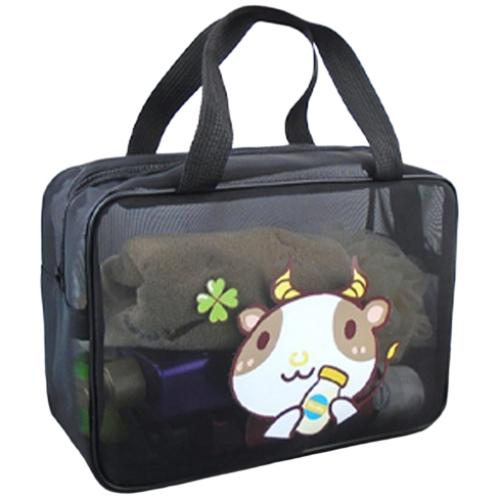 애니멀 라운드메쉬 목욕가방 물빠지는 목욕바구니 사우나 욕실용품 목욕탕, 1개, 우유좋소 6,900원