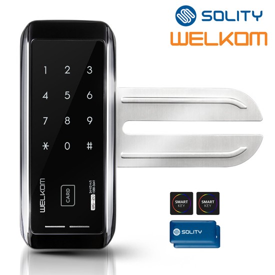 [수도권무료설치]  WG-20 단문형 카드키4개+번호키 유리문용 디지털도어락 상가 업소 빌라 유리문용 좌우수문자동인식 스핀 102,820원