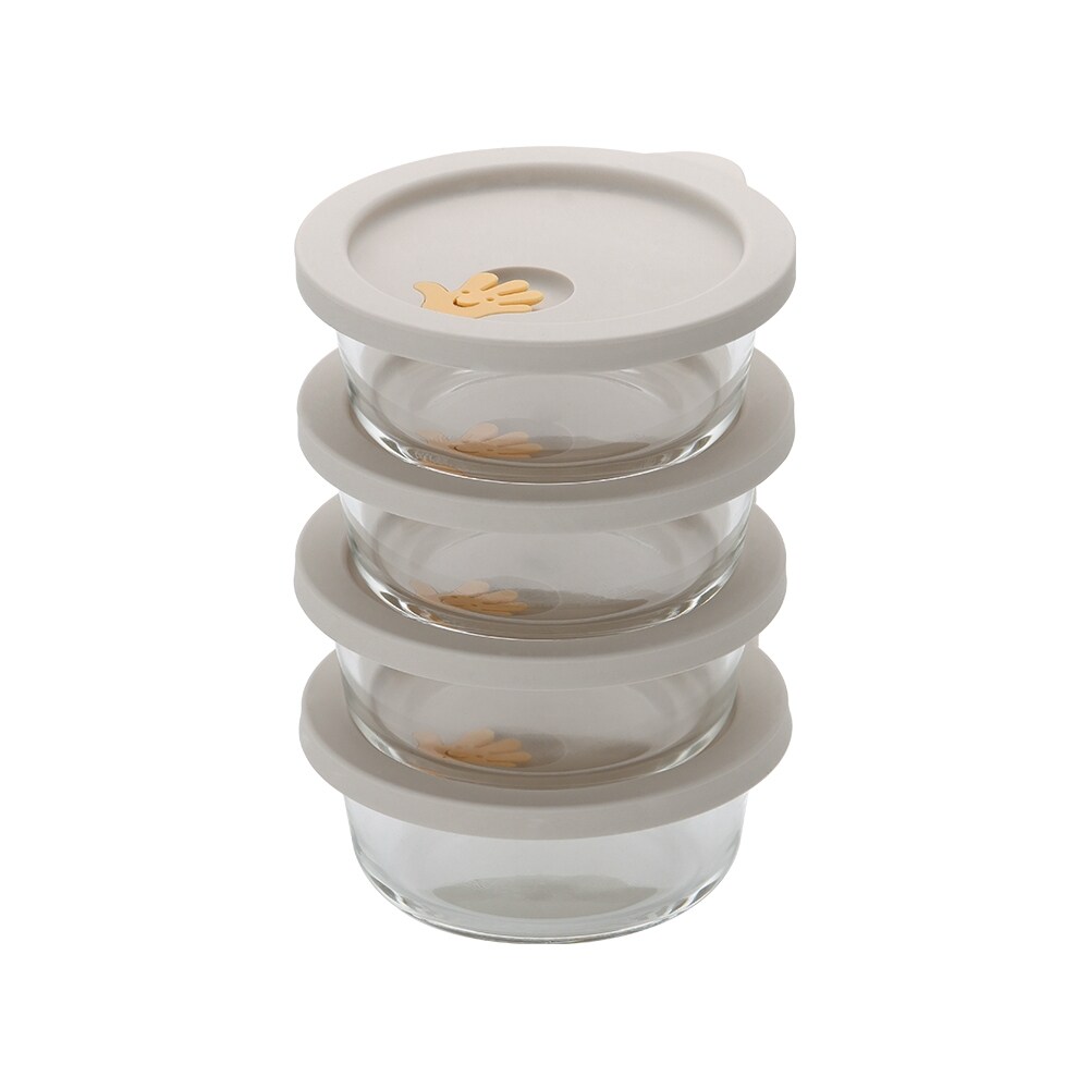 [PN풍년] 꾸노 깔끔보관 유리용기 4PCS(400ml) 크림베이지 15,500원