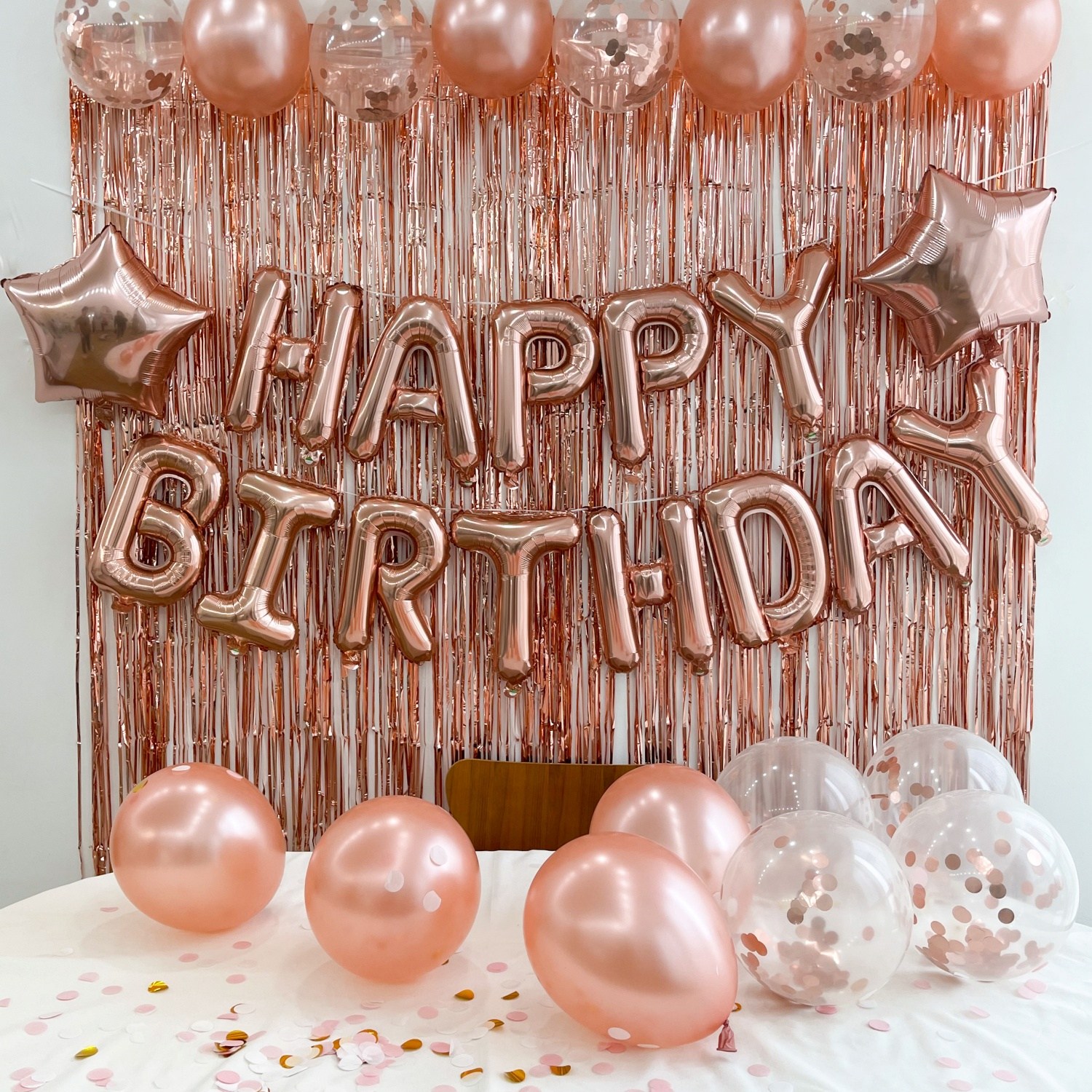 쏙쏙마켓 생일파티 풍선세트 홈파티 축하 이벤트 파티용품 풀세트, 로즈골드 생일풍선세트 12,490원