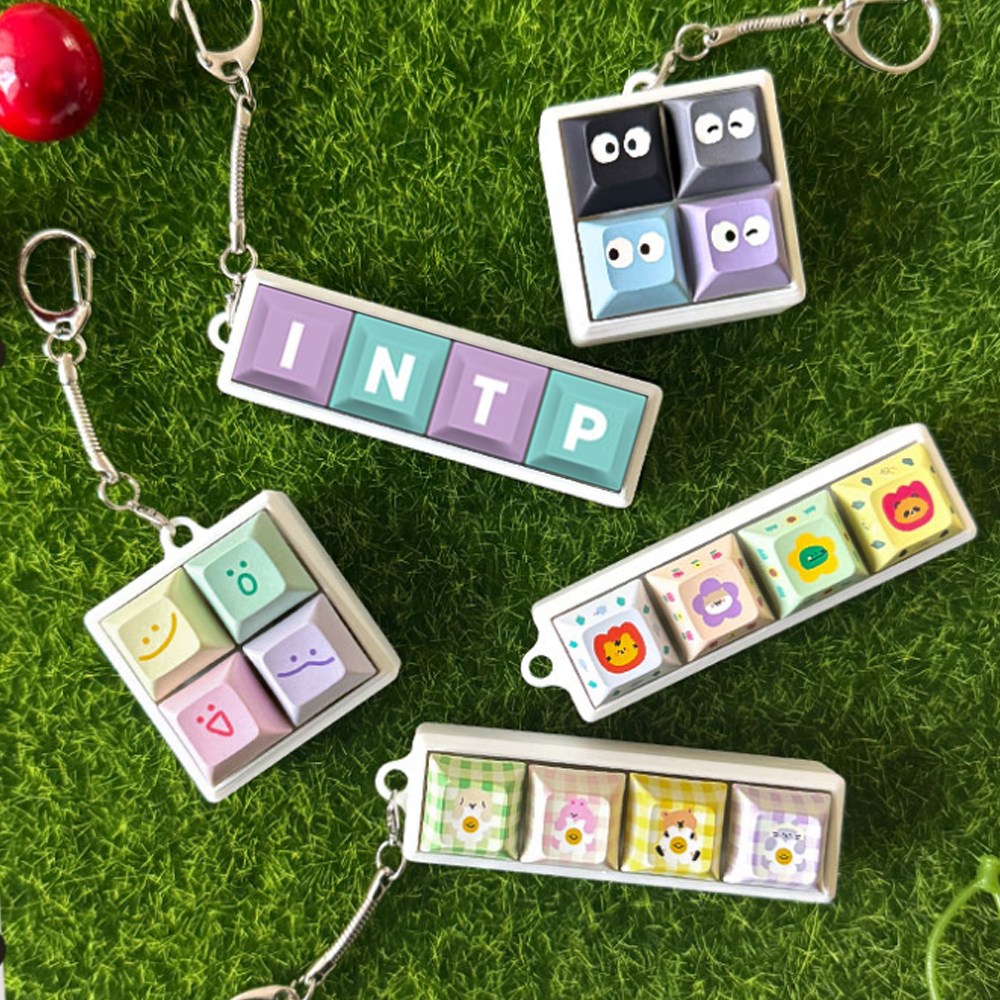 캐릭터 디자인 키캡 키링 모음 레트로 키보드 MBTI 민화 청축키보드 호환 고리포함, 1개, 01)성격유형네모(1x4) INTP 12,900원