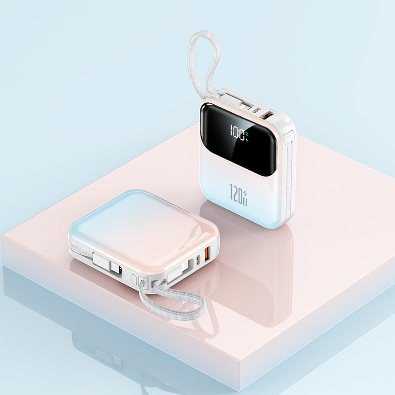 보조배터리 20000mAh 대용량 120W 슈퍼급속충전  일체형 멀티단자 초고속 보조배터리 기내 반입 가능 19,770원