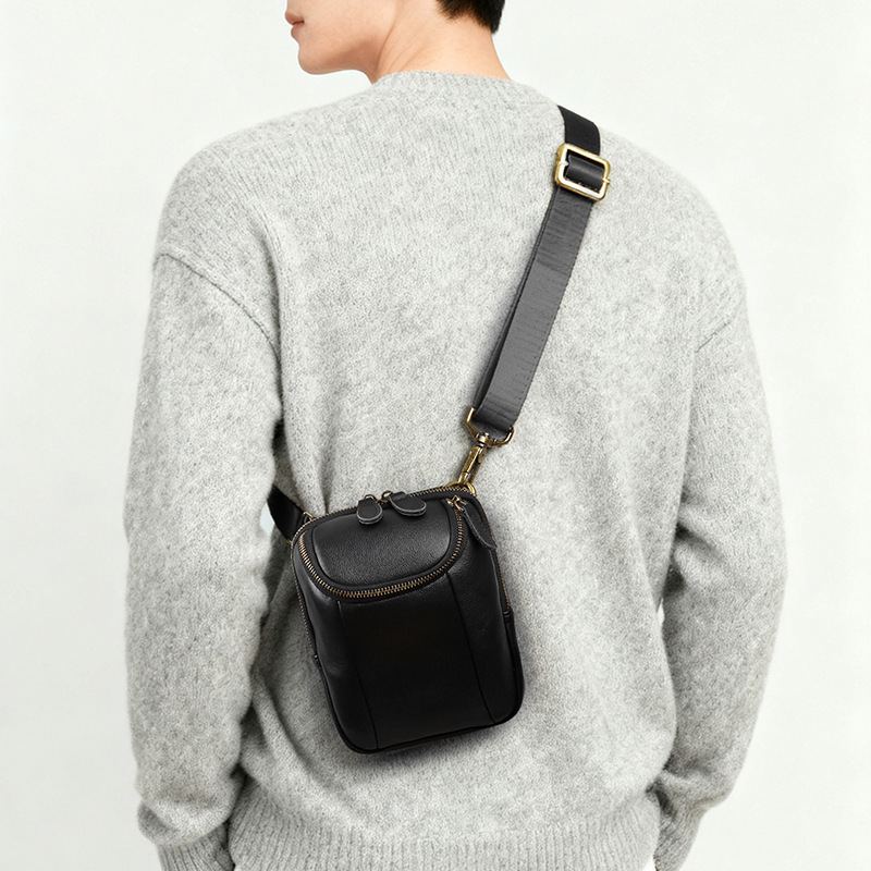 Mimi Market 남자 소가죽 미니백 크로스백 가방 49,000원