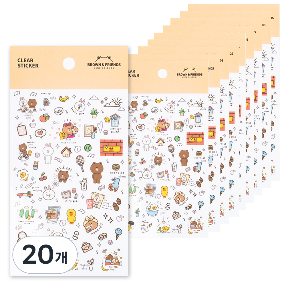 라인프렌즈 와르르 스티커 20,430원