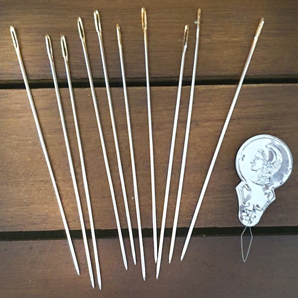 본라이프 시침용 귀큰바늘10P 효자핀 이불 수선 바느질 옷바늘 의류 침구 퀼트 인형 이불 두꺼운 원단 큰바늘 긴바늘 대바늘, 1개 5,010원
