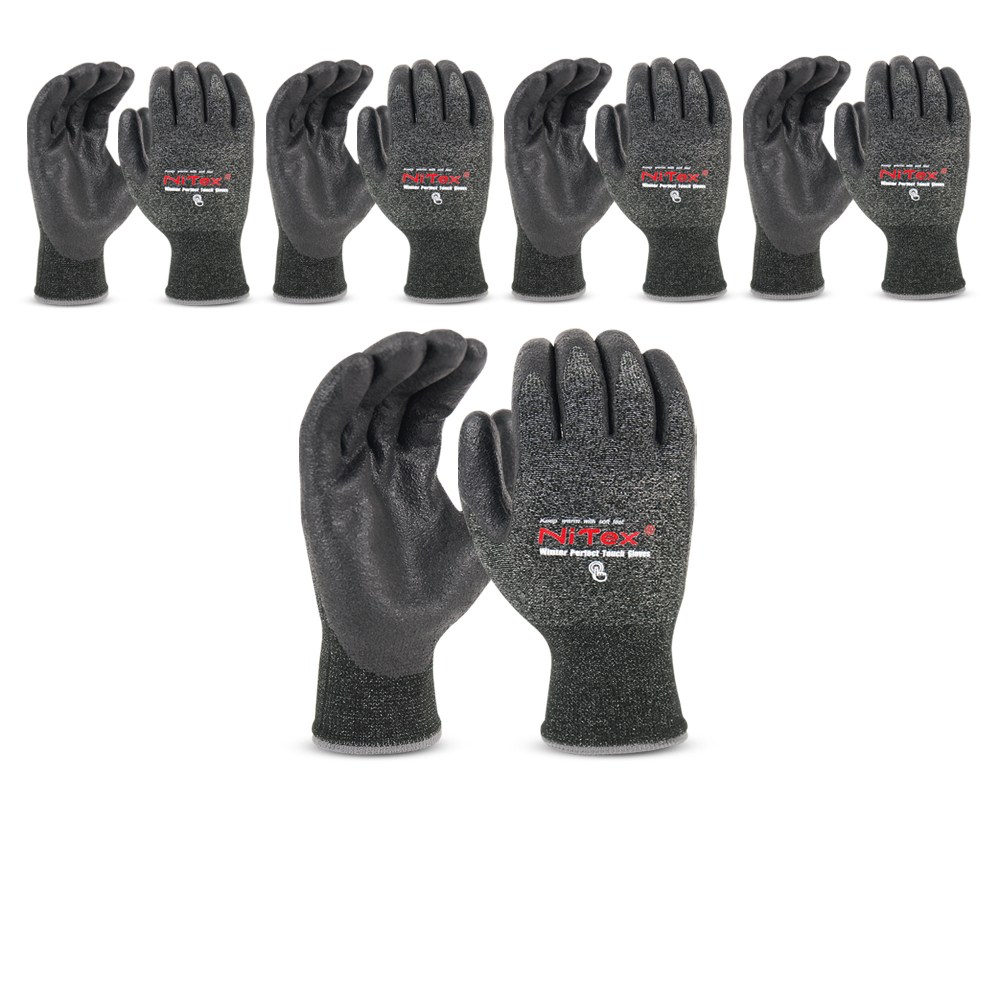 나이텍스 윈터 퍼펙트 터치 장갑 겨울 방한 작업장갑 NBR 코팅 장갑, 단일 색상, 5개 19,250원