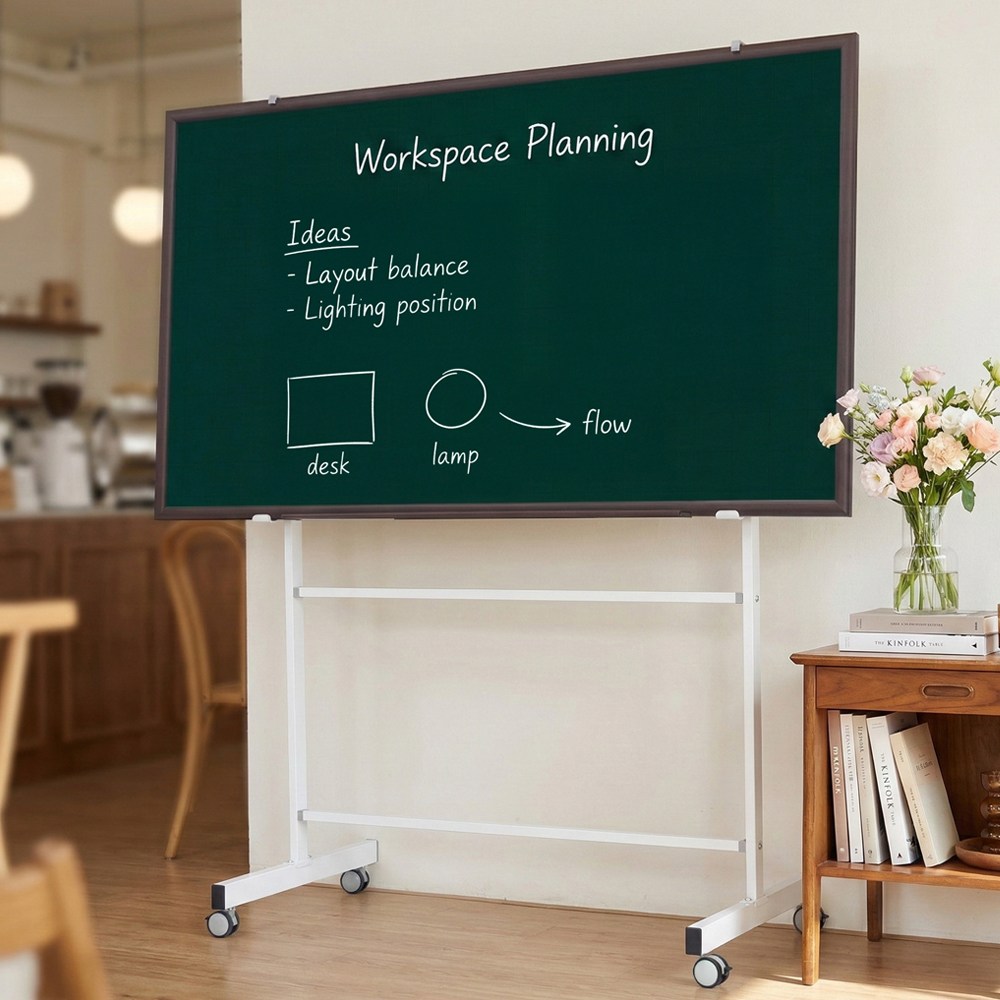 (주) 토탈하얀칠판 물백묵 자석보드+스탠드세트 (월넛우드), 월넛우드 169,000원