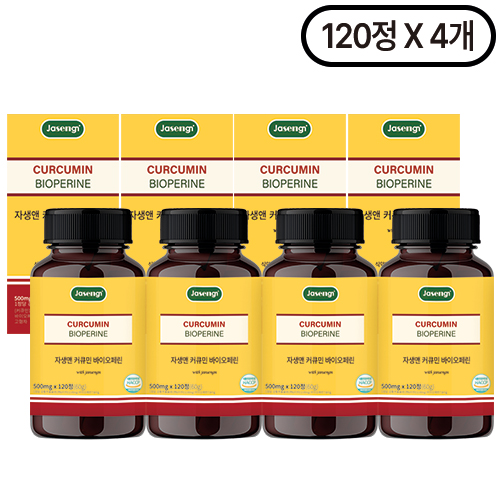 자생 커큐민 앤 바이오페린, 120정, 4개 77,300원