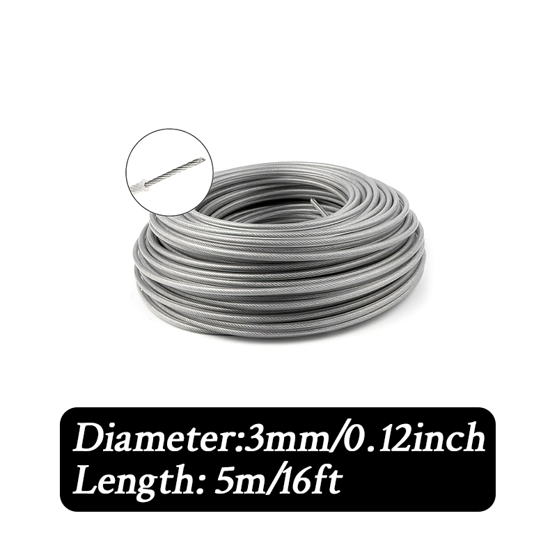 LUSQI 교체용 강철 와이어 나일론 잔디 트리머 라인, 원형 브러시커터, 트리머 로프, 잔디 깎는 기계, 2mm, 8,200원