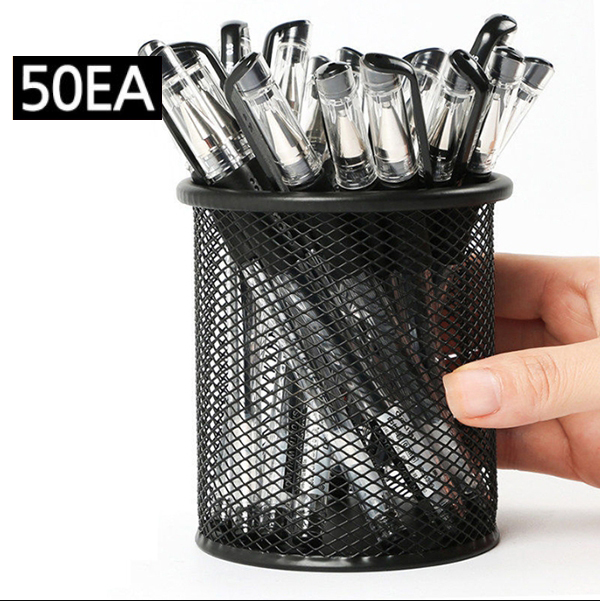 FOOI 필기용 잘써지는 볼펜 젤 잉크펜 50개입 SET 사무용펜 학생용펜, 01. 블랙 50개 SET 15,990원