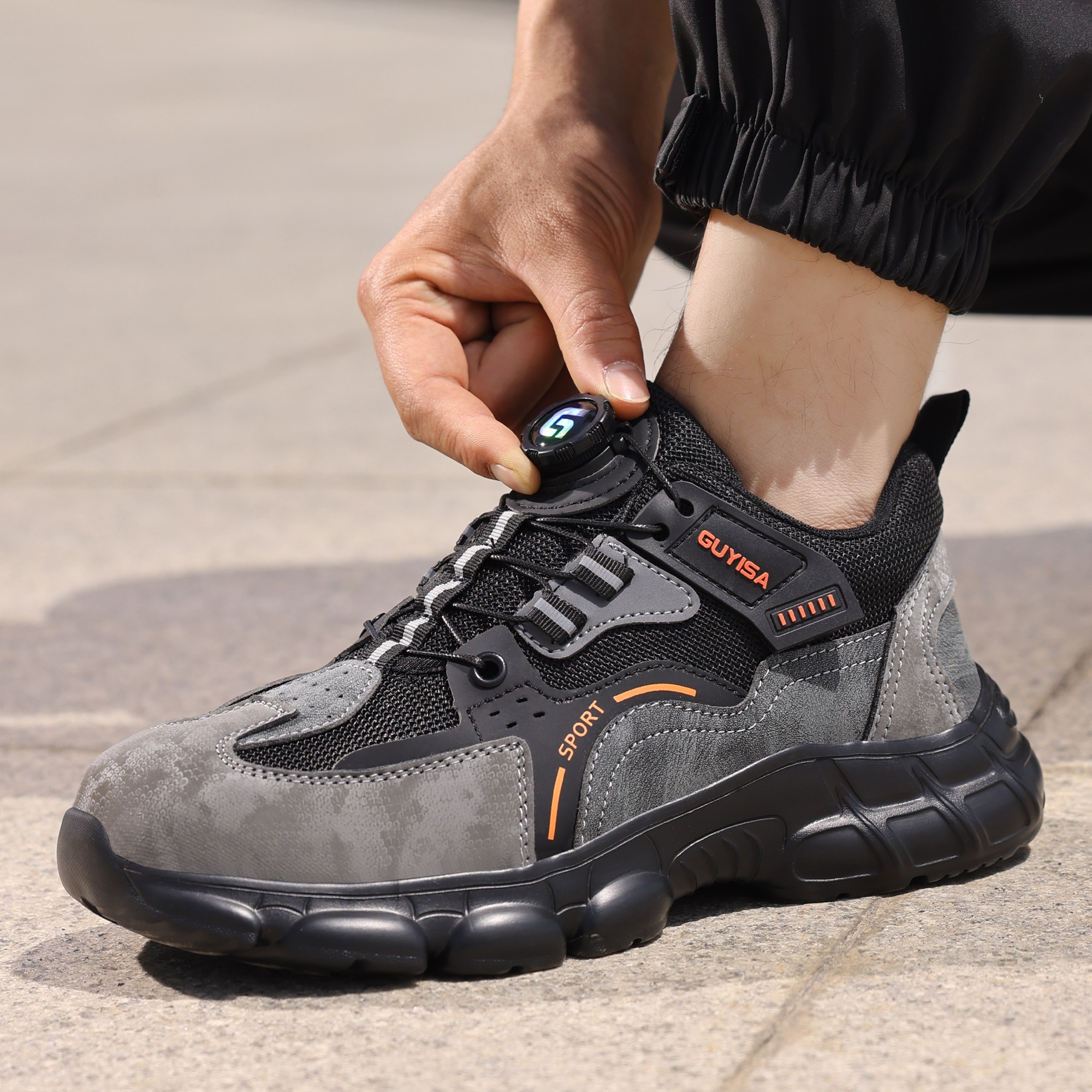 Frokom 남자 안전화 경량 작업화 다이얼 안전화 발편한 작업신발 운동화처럼 편안한 안전화 4인치 43,310원