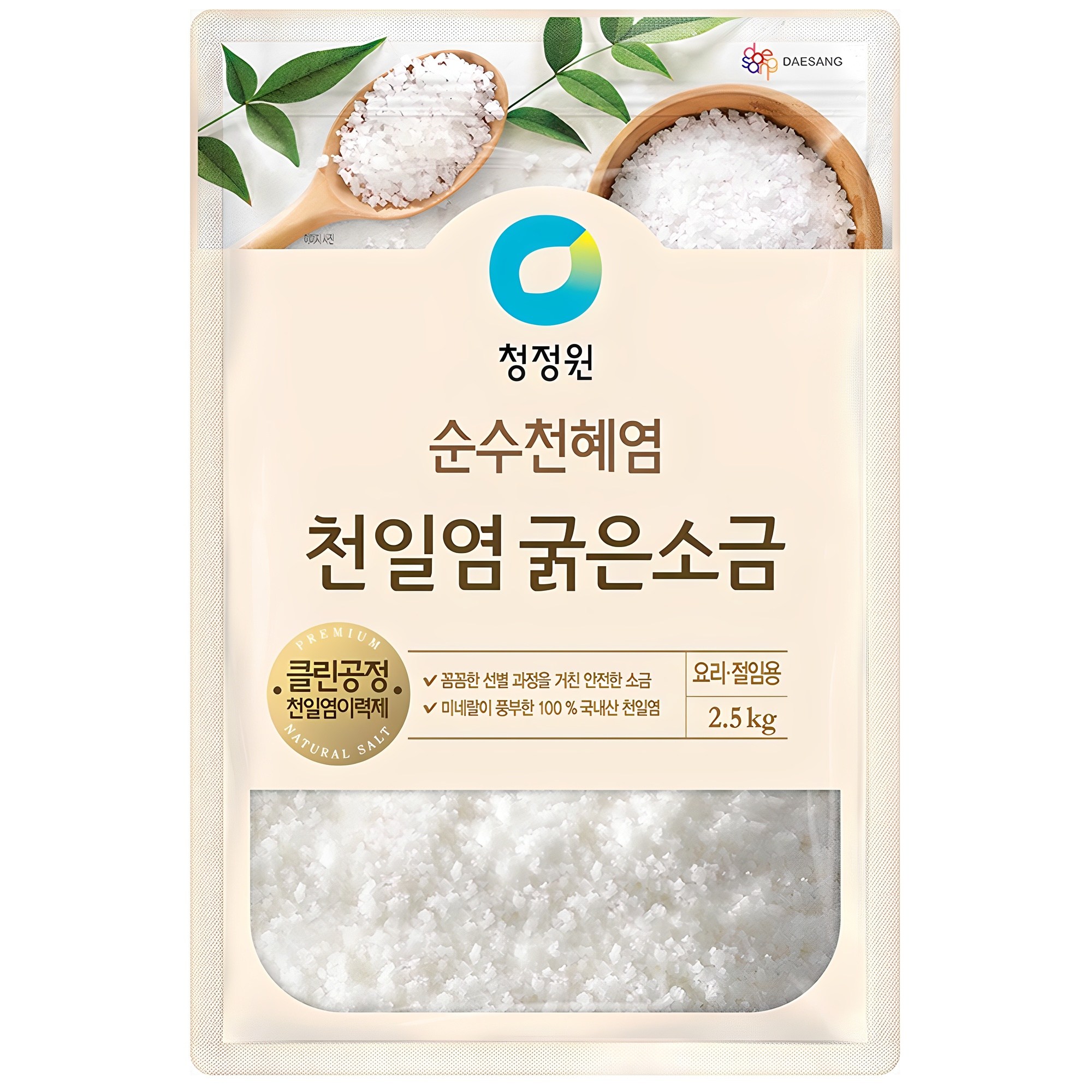 청정원 천일염 굵은소금, 2.5kg, 1개 10,750원