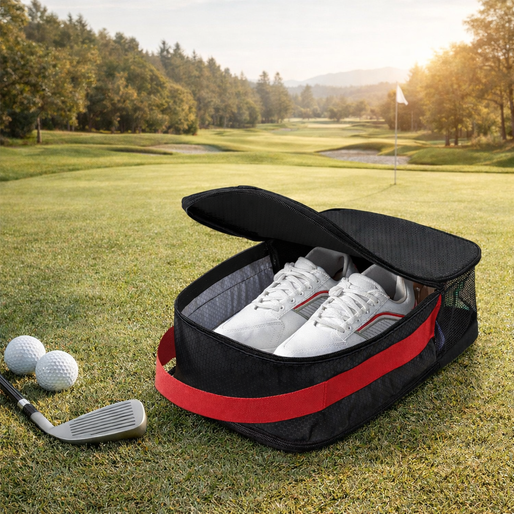 앤루프 2단 분리형 골프 슈즈백 신발주머니, 1개, 레드 9,900원