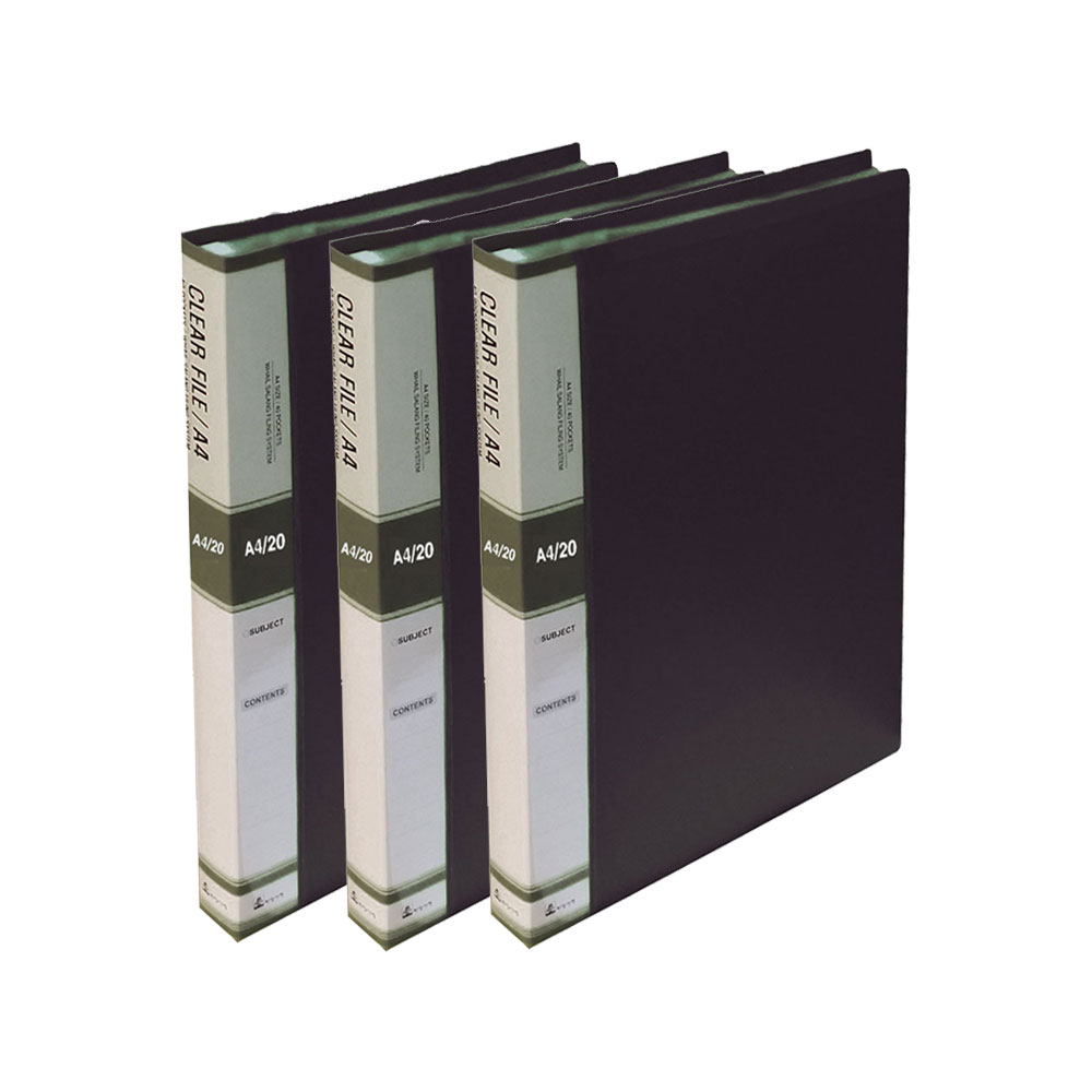 대영바인텍 20매 클리어화일 A4 (3권묶음), 1개, 흑색 6,300원
