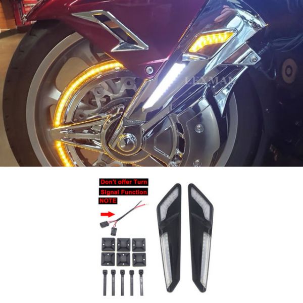 오토바이 용품 바이크 부품 방향지시등 전면 조명 벤트 트림 LED 키트 혼다 골드 윙 1800 GL1800 F6B 2018 2019 2020 2021 2022 2023 1 쌍 162,500원