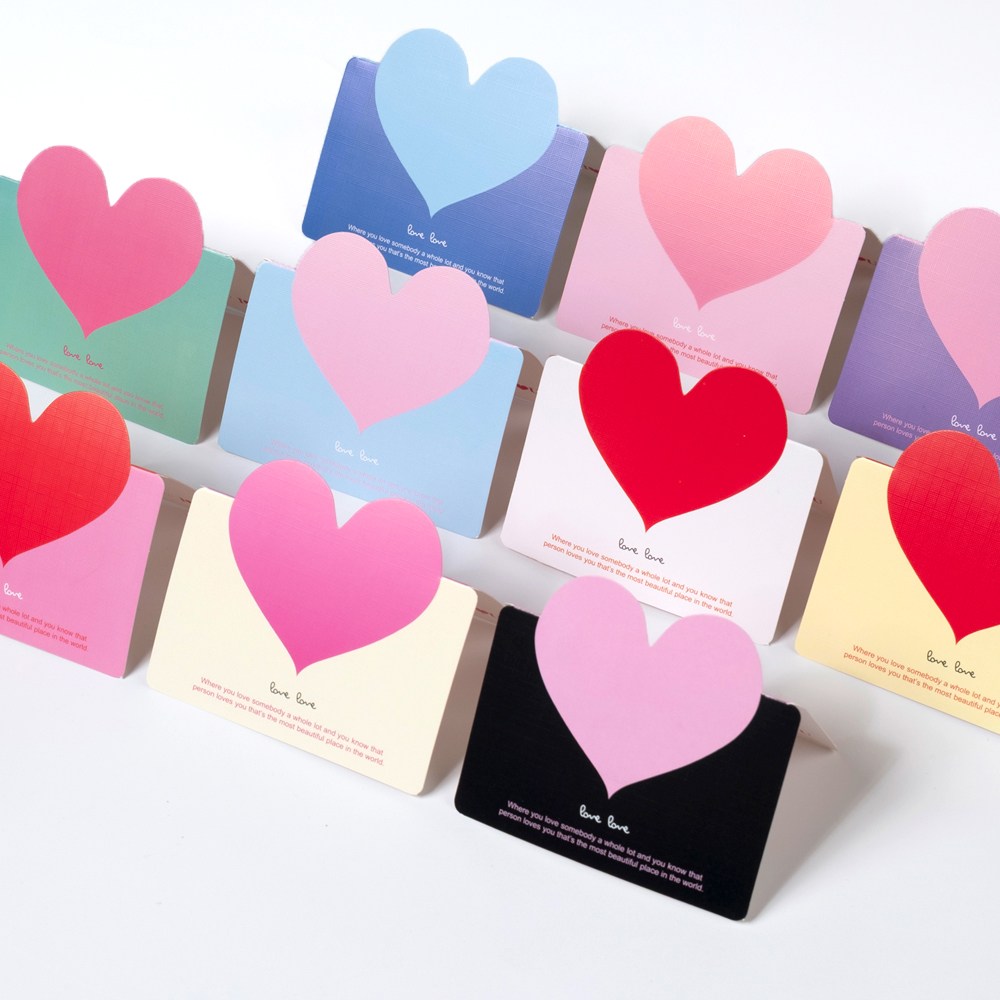 star starred 하트(heart) 모양 미니 카드, 50개, 10컬러 10,000원