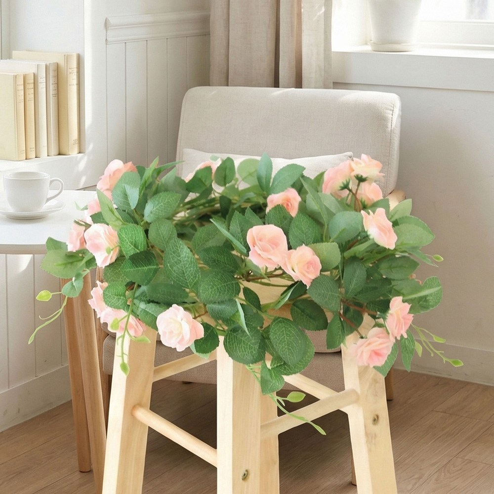 고급 장미 넝쿨 로즈 조화 가랜드 행잉플랜트 12,900원