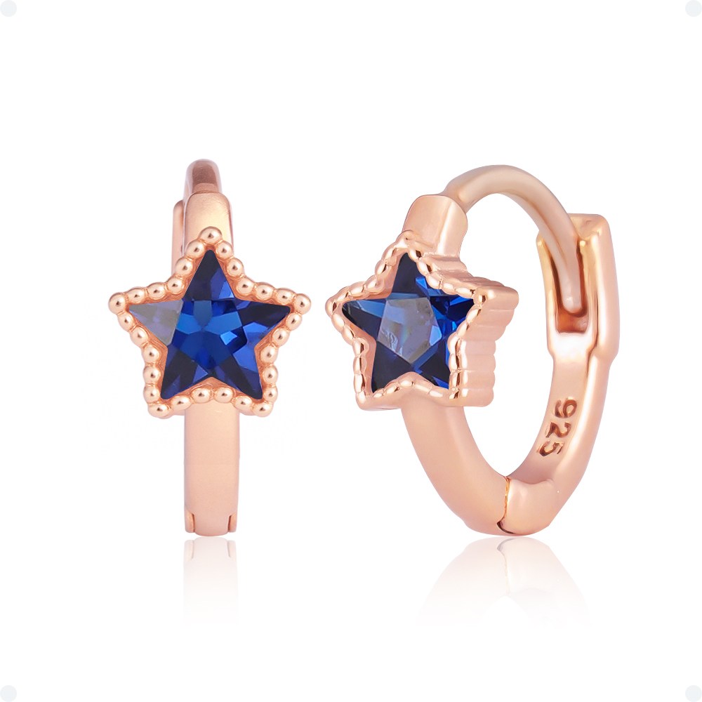 쥬넬 14KGF 큐트 미니 큐빅 별 베젤 원터치 링 귀걸이(10 color) 53,900원