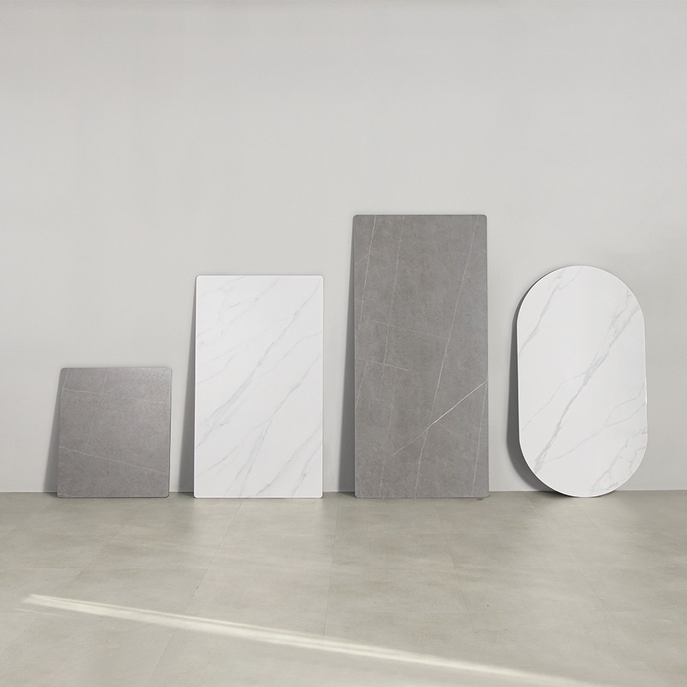 라로퍼니처 포세린 통 세라믹 식탁 테이블 상판만 2인 4인 6인 사각 원형 타원 (프레임, 다리 제외), 화이트 98,000원