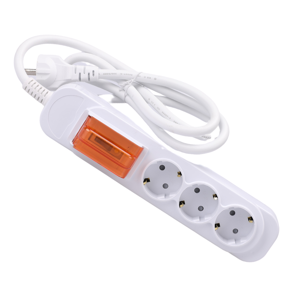 4000W 고용량 멀티탭 3구접지 누전차단부착형 에어컨 건조기 인덕션 전기히터, 3m, 1개, 현재가 28,500원