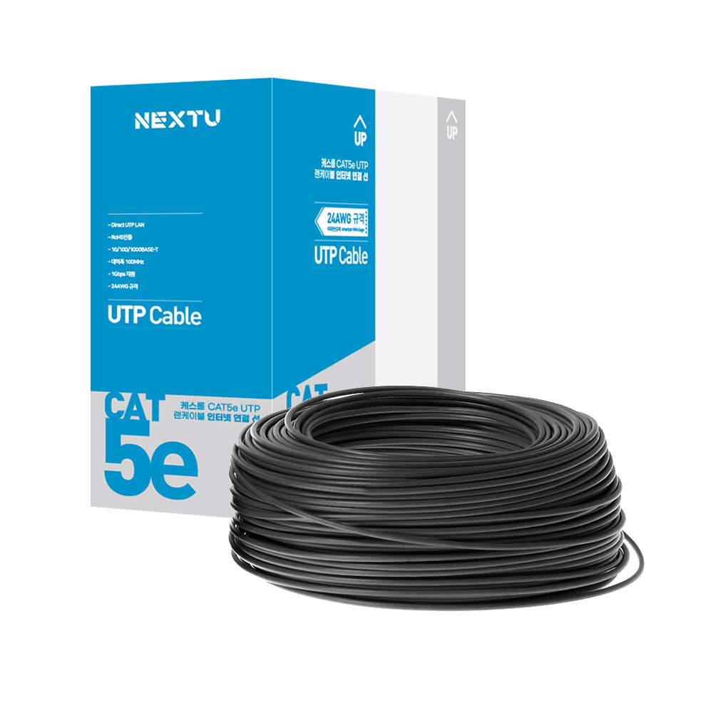 케스롤 CAT5e UTP 케이블 랜선 제작 롤 드럼박스 300M UTP5300 블랙, 1개, 300m 40,800원