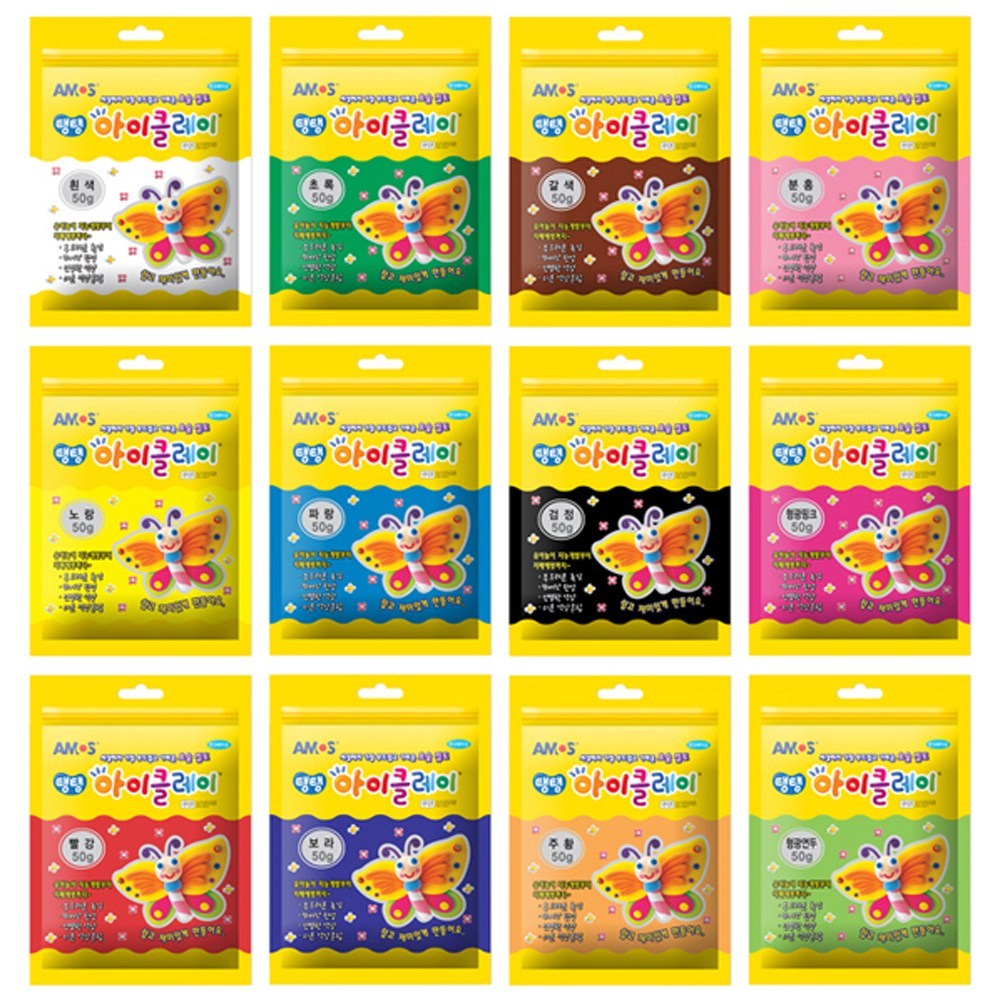 아모스 3000 낱색 아이클레이 50g 파우치 2,500원