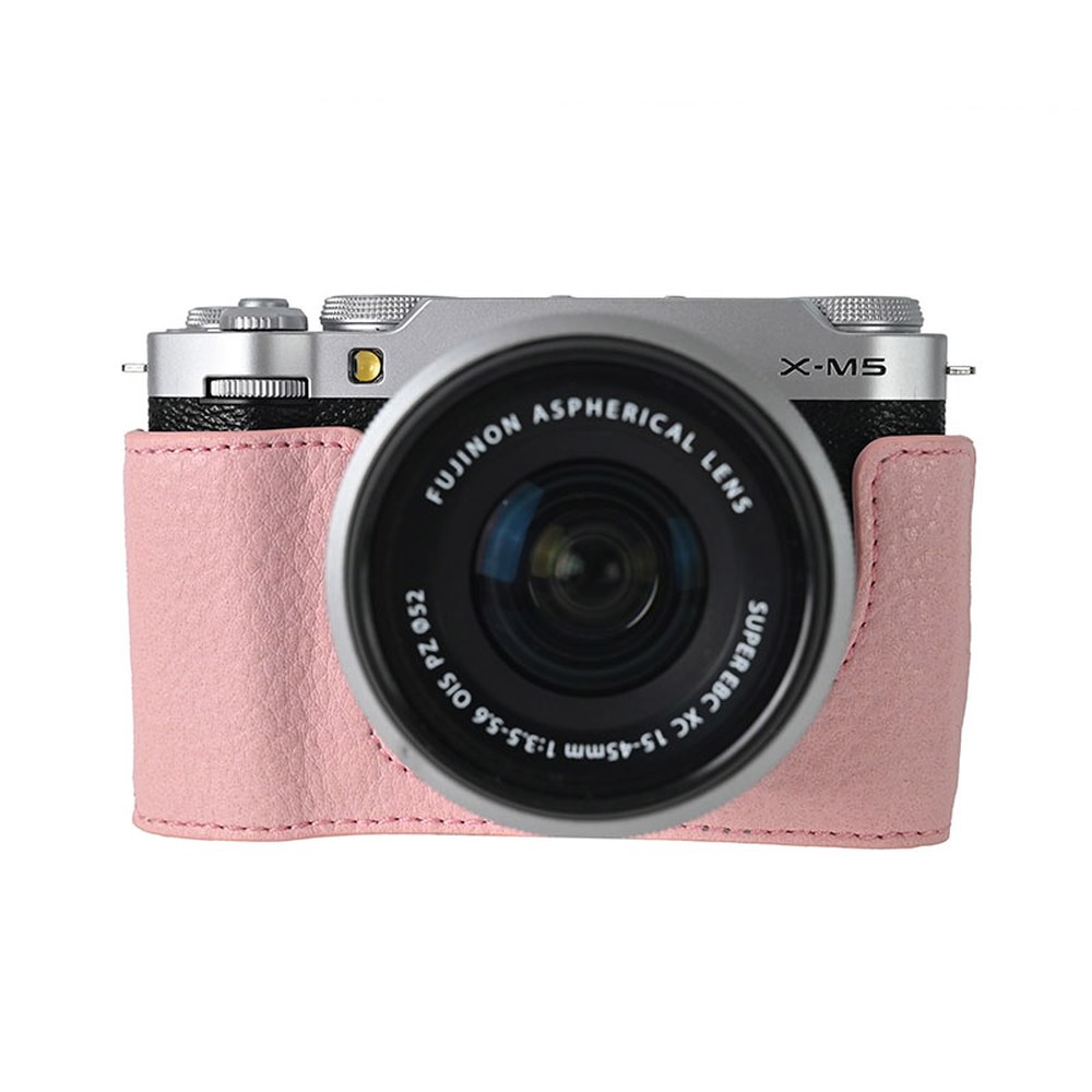 fujifilm 호환 XM5 X-M5 용 카메라 운반 케이스 레트로 PU 가죽 보호 가방 어깨 스트랩 매는 밧줄 하프베이스 커버 15-45 렌즈 25,400원