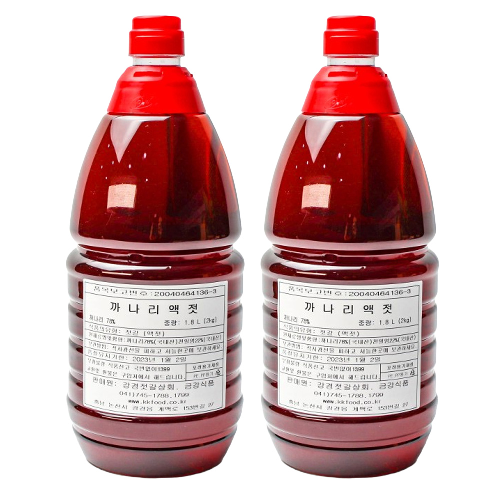 강경 까나리액젓, 2개, 2kg 29,390원
