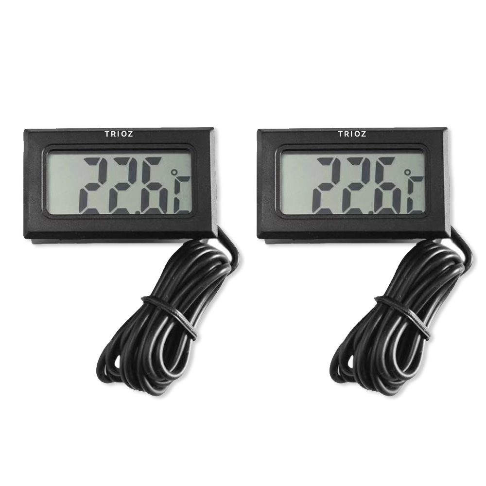 [1+1기획] 트리오즈 어항 온도계 냉장고 센서 디지털 온도계, 2개, 블랙 4,900원