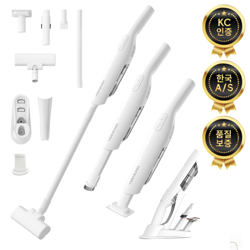 최신형 벤트론스 무선 스틱 청소기 미니 핸디형 청소기 진공 청소기 충전거치대+브러쉬+필터 증정 26,900원