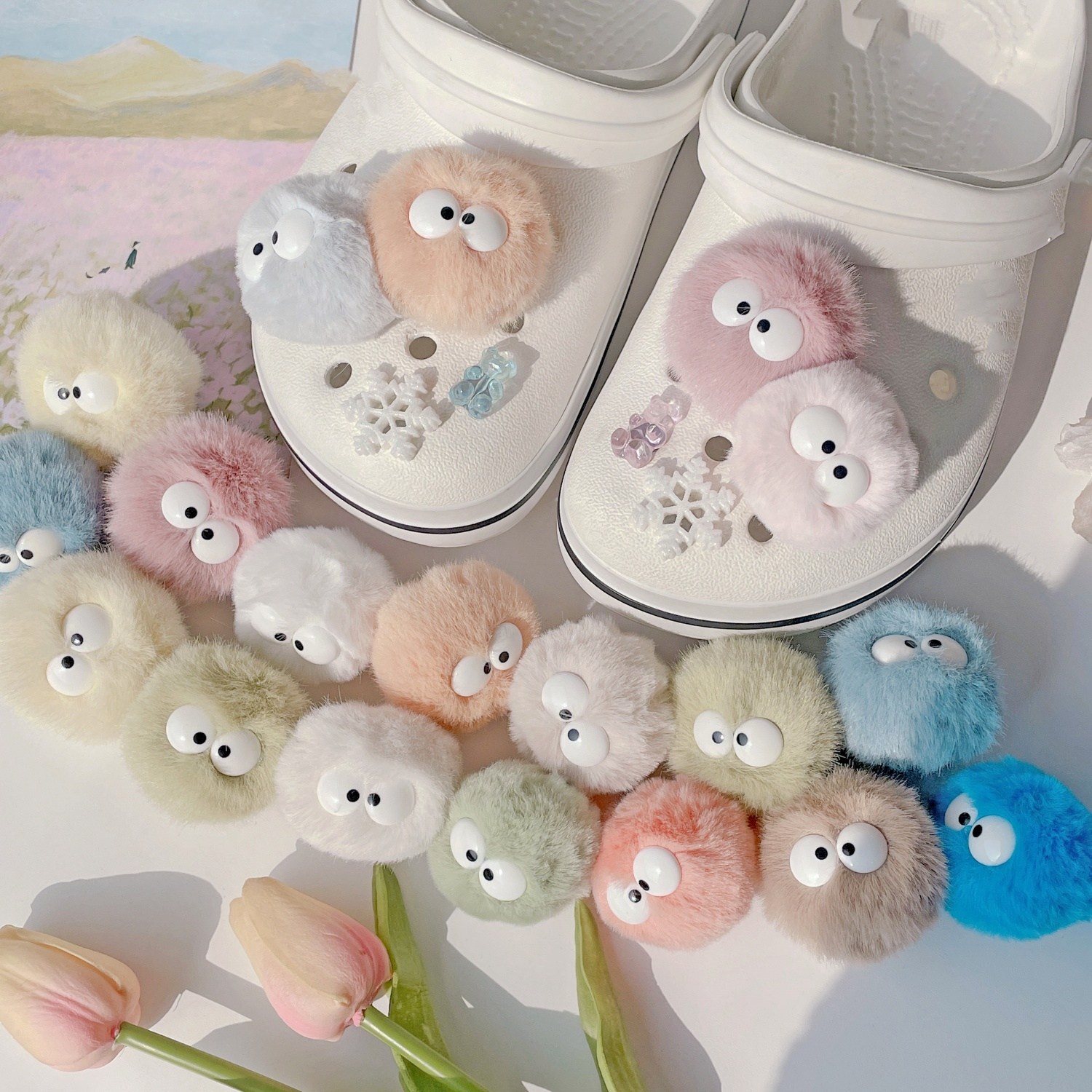 [당일출발/8개] 밍블밍블 보들보들 폼폼이 먼지 파츠 세트 9,400원