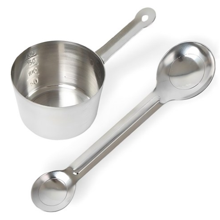 칼백화점 국산 스텐 계량컵 200ml + 눈금없는 양쪽 계량스푼 43,600원
